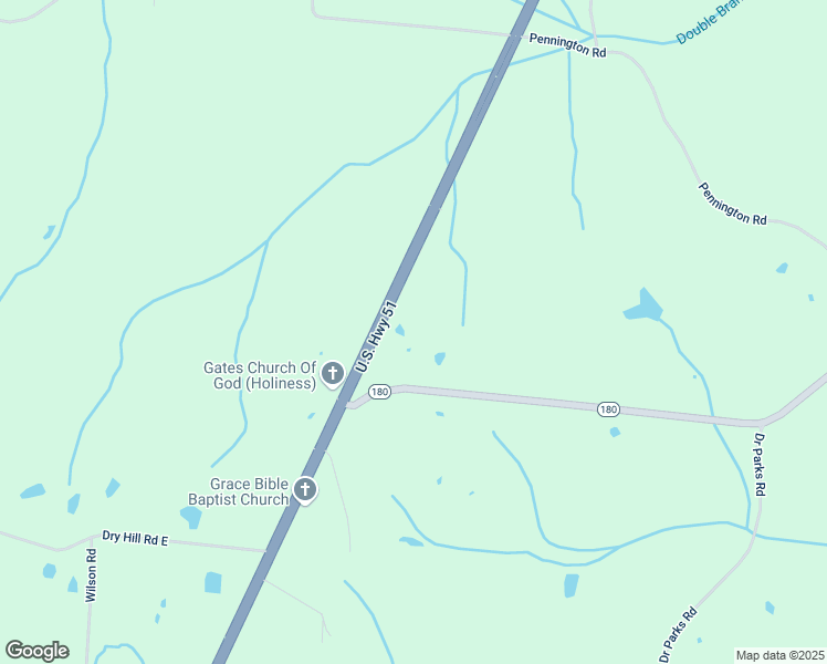 map of restaurants, bars, coffee shops, grocery stores, and more near 2236 Gates Road in Halls