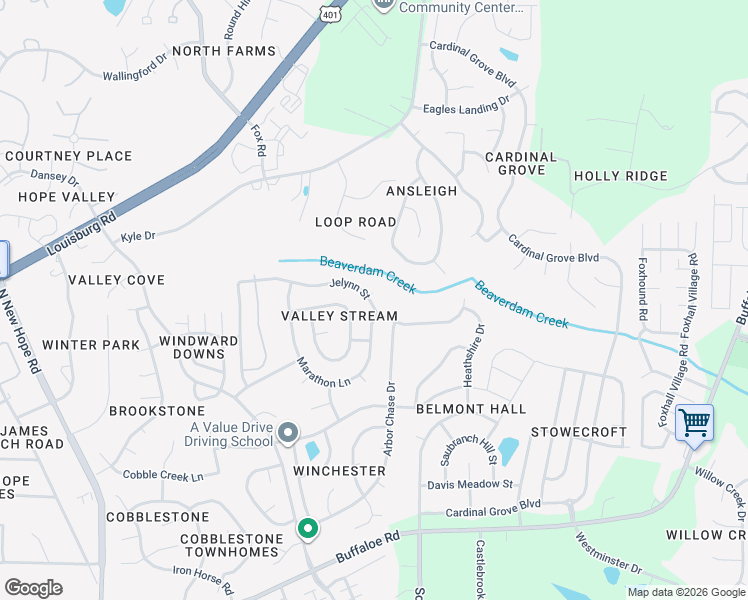 map of restaurants, bars, coffee shops, grocery stores, and more near 4817 Jelynn Street in Raleigh