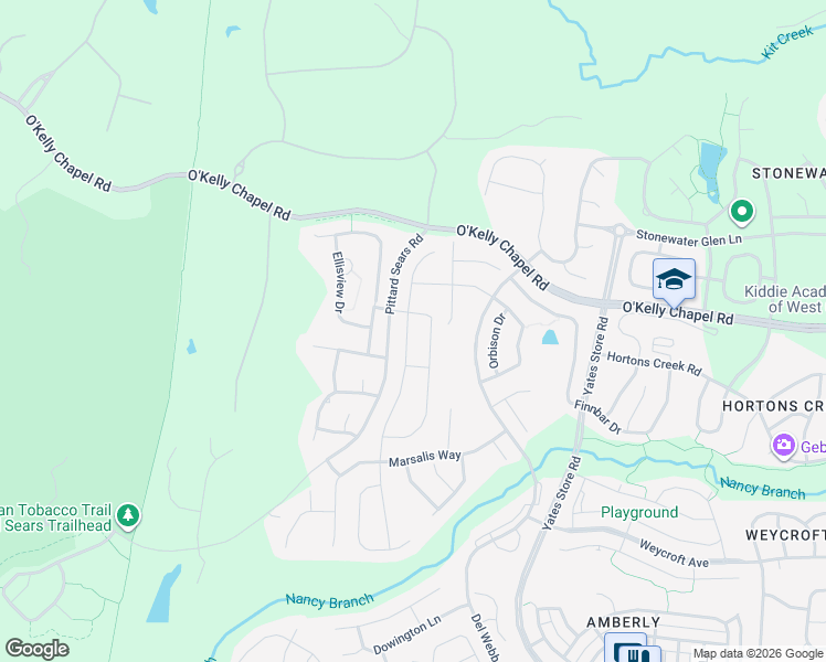 map of restaurants, bars, coffee shops, grocery stores, and more near 728 Blackfriars Loop in Cary