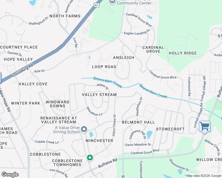 map of restaurants, bars, coffee shops, grocery stores, and more near 4904 Zara Court in Raleigh
