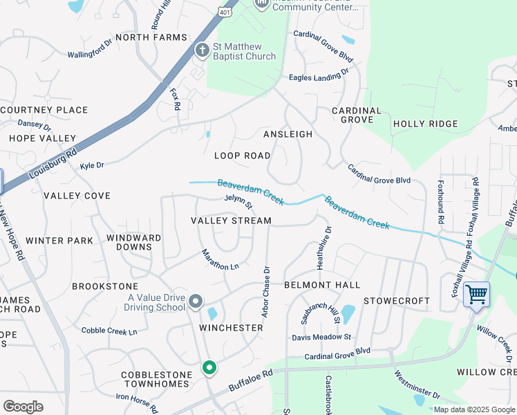 map of restaurants, bars, coffee shops, grocery stores, and more near 4904 Zara Court in Raleigh