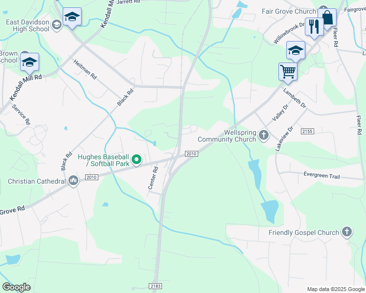 map of restaurants, bars, coffee shops, grocery stores, and more near 2255 Fisher Ferry Road in Thomasville