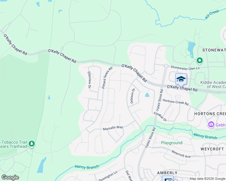 map of restaurants, bars, coffee shops, grocery stores, and more near 728 Blackfriars Loop in Cary