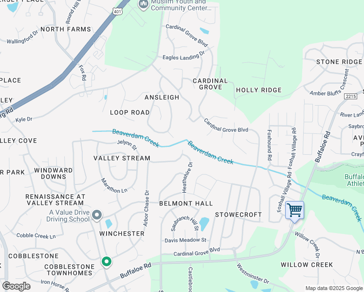 map of restaurants, bars, coffee shops, grocery stores, and more near 5069 Jelynn Street in Raleigh