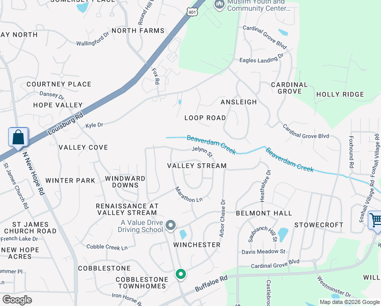map of restaurants, bars, coffee shops, grocery stores, and more near 4724 Jelynn St in Raleigh