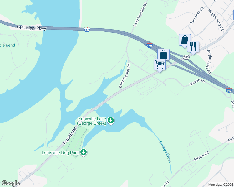 map of restaurants, bars, coffee shops, grocery stores, and more near 2221 Topside Road in Louisville