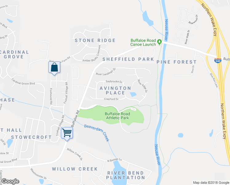 map of restaurants, bars, coffee shops, grocery stores, and more near 4405 Kentwell Place in Raleigh