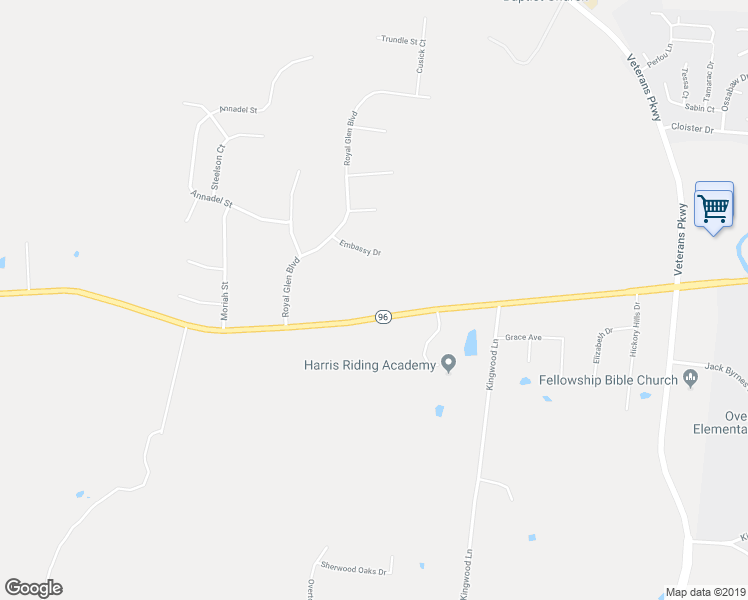 map of restaurants, bars, coffee shops, grocery stores, and more near 6518 Franklin Road in Murfreesboro