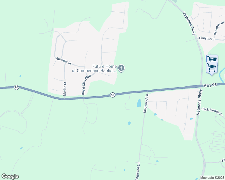 map of restaurants, bars, coffee shops, grocery stores, and more near 6518 Franklin Road in Murfreesboro