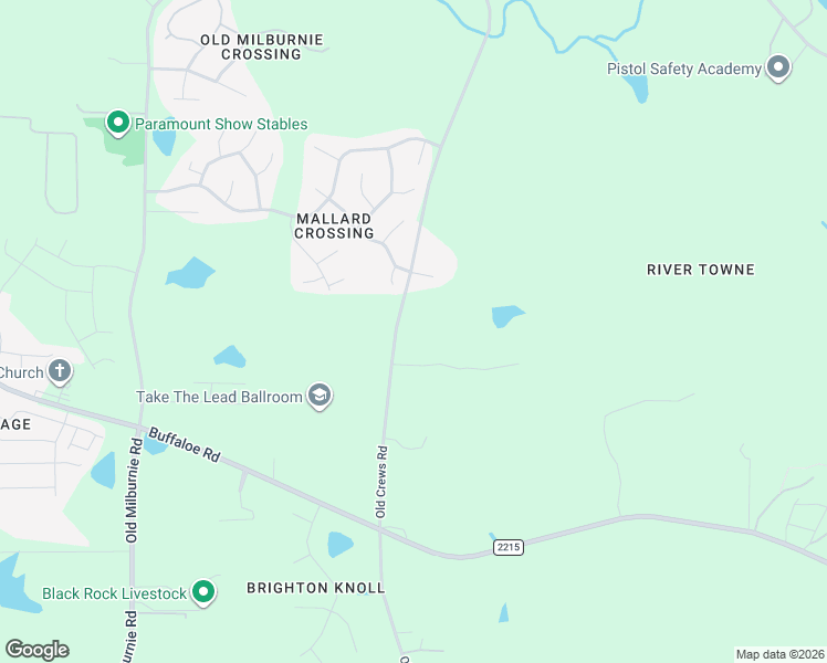map of restaurants, bars, coffee shops, grocery stores, and more near 2316 Old Crews Road in Raleigh