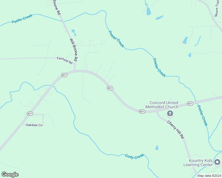 map of restaurants, bars, coffee shops, grocery stores, and more near 6455 North Carolina 801 in Mocksville