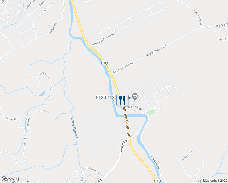 map of restaurants, bars, coffee shops, grocery stores, and more near 1944 Pittman Center Road in Sevierville