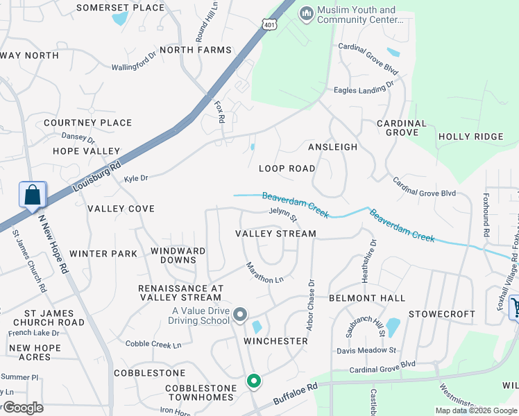 map of restaurants, bars, coffee shops, grocery stores, and more near 4724 Jelynn Street in Raleigh