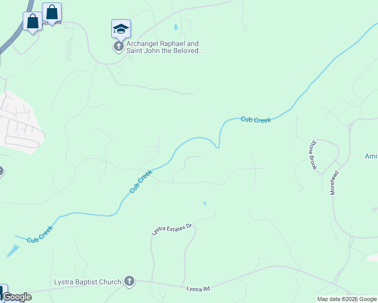map of restaurants, bars, coffee shops, grocery stores, and more near 79 Oldham Estate Drive in Chapel Hill