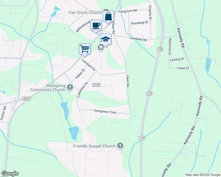 map of restaurants, bars, coffee shops, grocery stores, and more near 149 Melody Lane in Thomasville