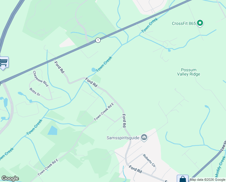 map of restaurants, bars, coffee shops, grocery stores, and more near 6300 Ford Road in Lenoir City