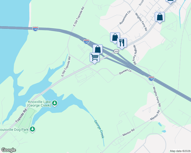 map of restaurants, bars, coffee shops, grocery stores, and more near 2025 Stewart Ln in Louisville