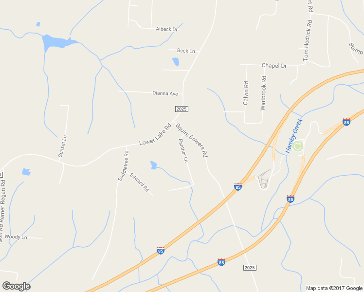map of restaurants, bars, coffee shops, grocery stores, and more near Panther Lane in Thomasville