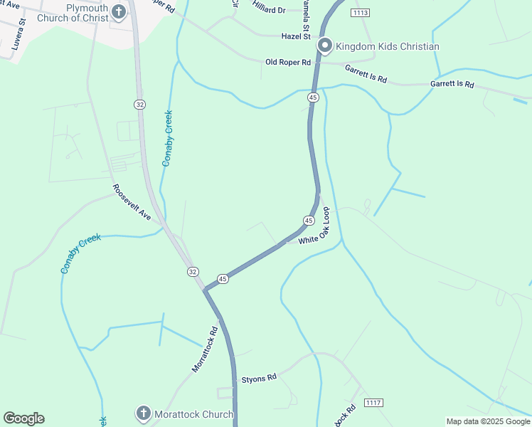 map of restaurants, bars, coffee shops, grocery stores, and more near North Carolina 45 in Plymouth