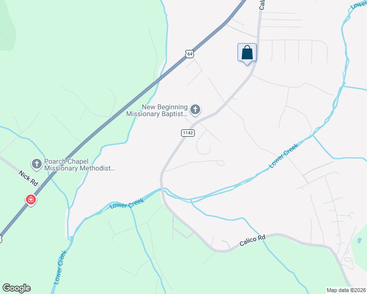 map of restaurants, bars, coffee shops, grocery stores, and more near 4319-4411 State Road 1142 in Lenoir