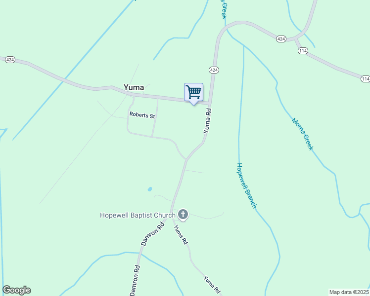 map of restaurants, bars, coffee shops, grocery stores, and more near 230 Yuma Road in Yuma