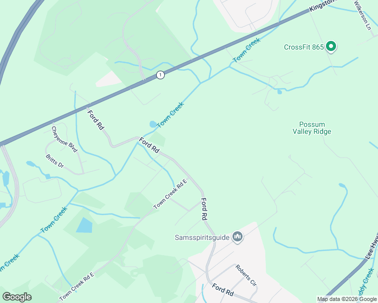 map of restaurants, bars, coffee shops, grocery stores, and more near 6300 Ford Road in Lenoir City