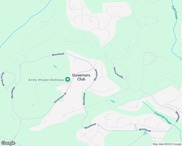 map of restaurants, bars, coffee shops, grocery stores, and more near 11103 Governors Drive in Chapel Hill