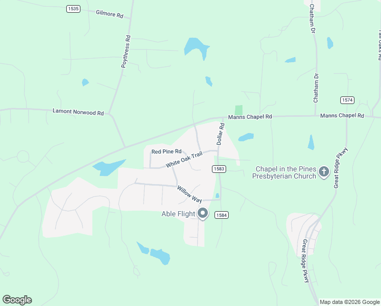 map of restaurants, bars, coffee shops, grocery stores, and more near 15 Winterberry Way in Chapel Hill