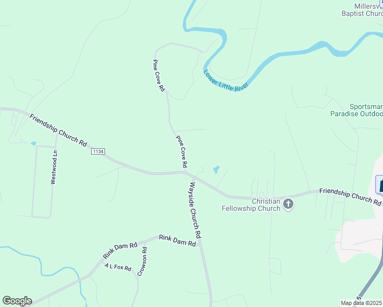 map of restaurants, bars, coffee shops, grocery stores, and more near Pine Cove Road in Alexander County