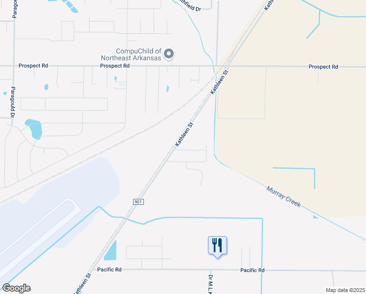 map of restaurants, bars, coffee shops, grocery stores, and more near 100 Kathleen Street in Jonesboro