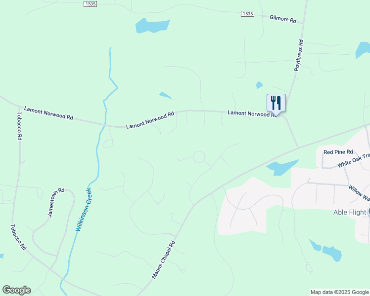 map of restaurants, bars, coffee shops, grocery stores, and more near 120 Grove Park Circle in Pittsboro