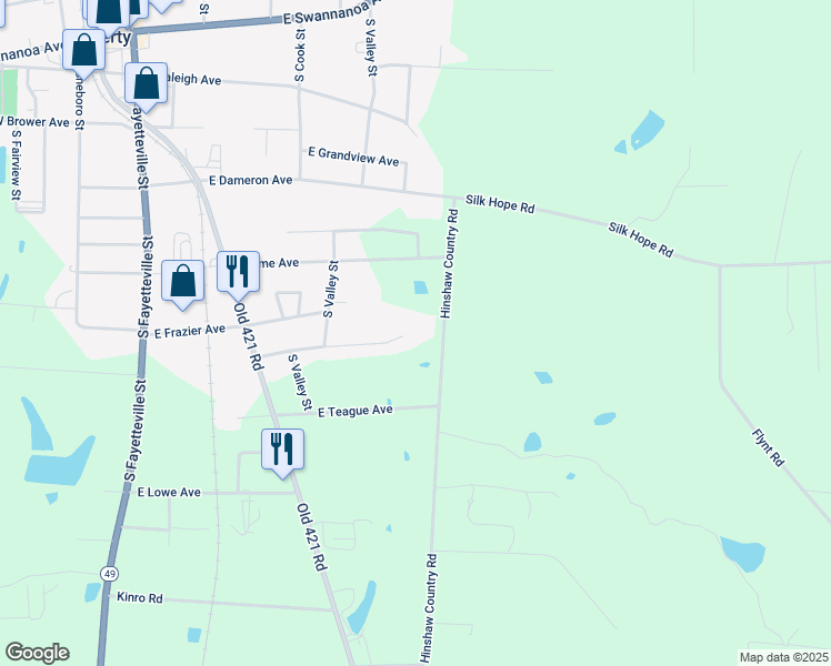 map of restaurants, bars, coffee shops, grocery stores, and more near 568 East Ridge Avenue in Liberty