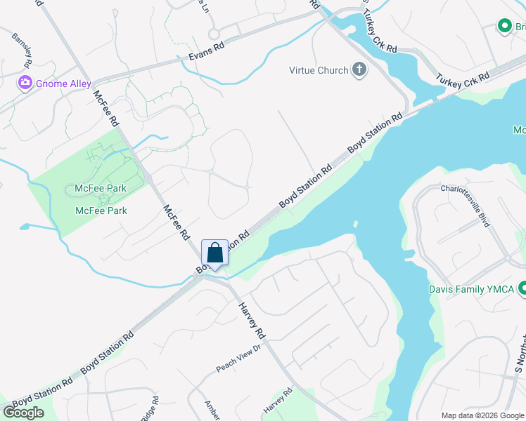 map of restaurants, bars, coffee shops, grocery stores, and more near 12695 Boyd Station Road in Farragut