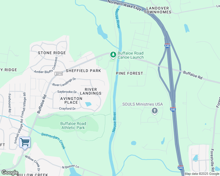 map of restaurants, bars, coffee shops, grocery stores, and more near 4704 River Boat Landing Court in Raleigh