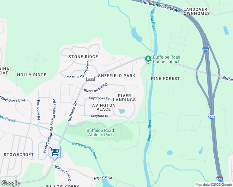 map of restaurants, bars, coffee shops, grocery stores, and more near 6108 River Laurel Court in Raleigh