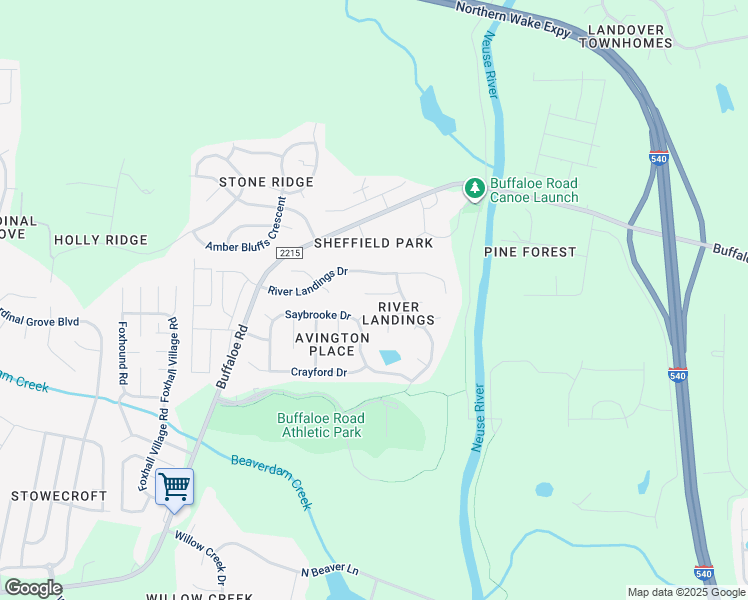 map of restaurants, bars, coffee shops, grocery stores, and more near 6108 River Laurel Court in Raleigh
