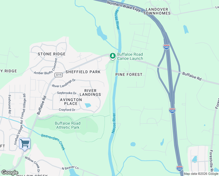 map of restaurants, bars, coffee shops, grocery stores, and more near 4704 River Boat Landing Court in Raleigh