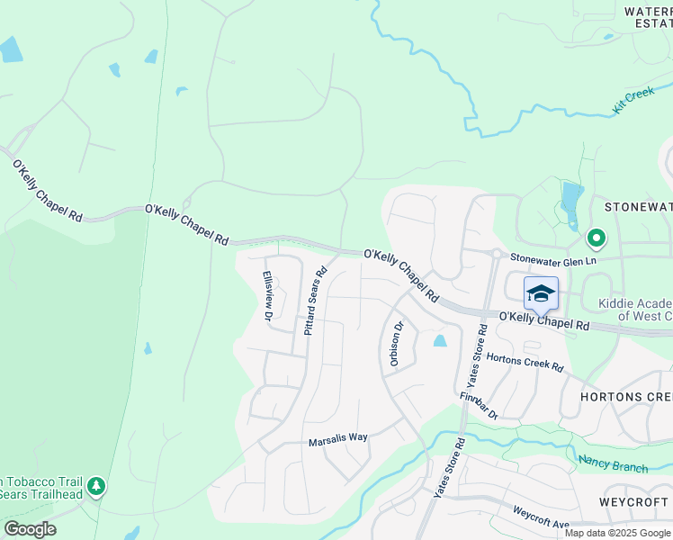 map of restaurants, bars, coffee shops, grocery stores, and more near 331 Abbey View Way in Cary