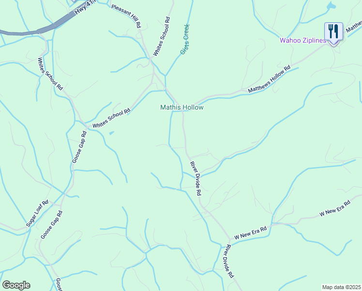 map of restaurants, bars, coffee shops, grocery stores, and more near 668 River Divide Road in Sevierville