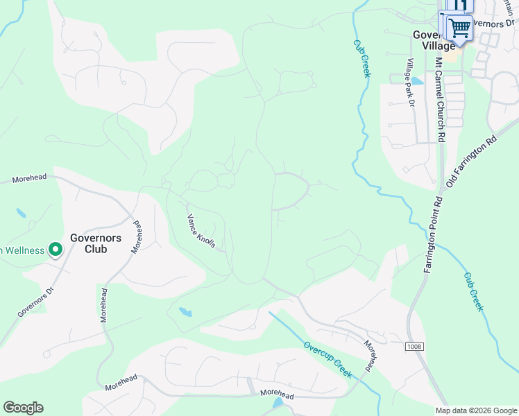 map of restaurants, bars, coffee shops, grocery stores, and more near 10624 Governors Drive in Chapel Hill