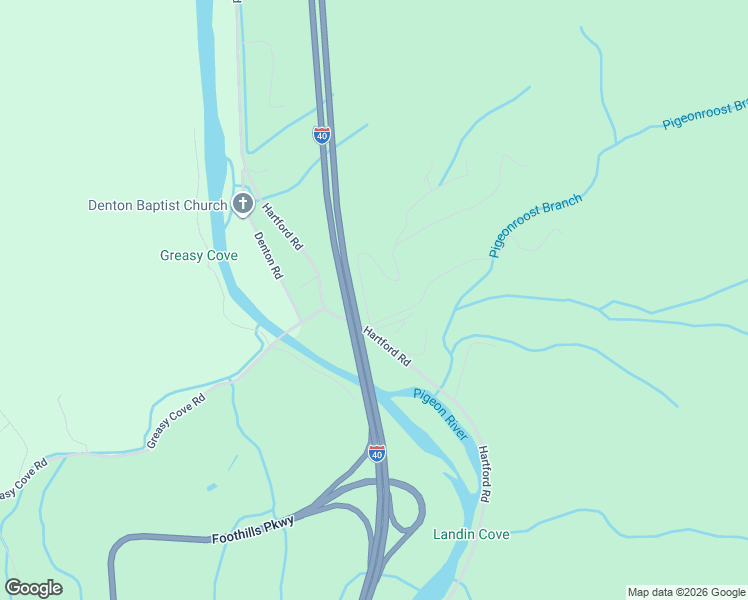 map of restaurants, bars, coffee shops, grocery stores, and more near 512 High Country Way in Cosby