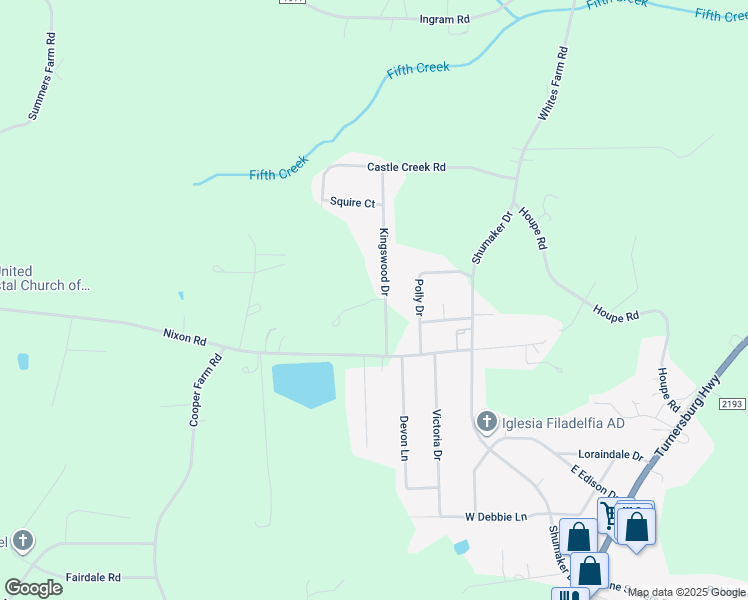 map of restaurants, bars, coffee shops, grocery stores, and more near 133 Kingswood Drive in Statesville