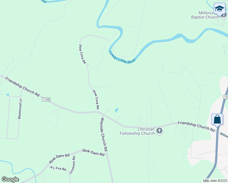 map of restaurants, bars, coffee shops, grocery stores, and more near 132 Pine Cove Road in Township of Taylorsville