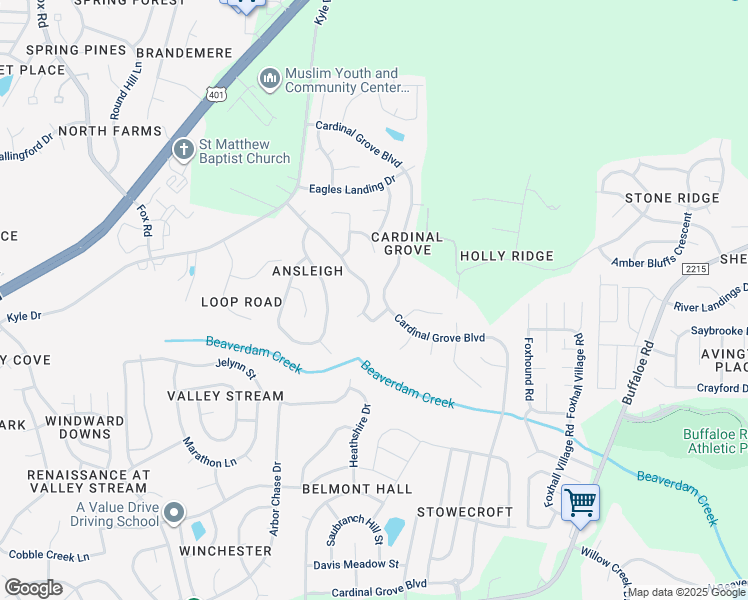 map of restaurants, bars, coffee shops, grocery stores, and more near 5312 Marthonna Way in Raleigh