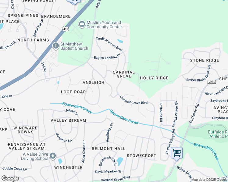 map of restaurants, bars, coffee shops, grocery stores, and more near 5312 Marthonna Way in Raleigh
