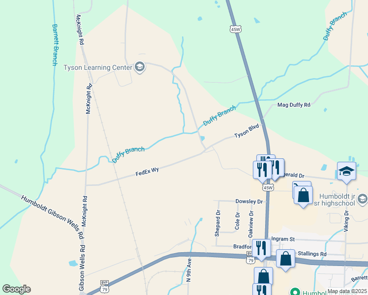 map of restaurants, bars, coffee shops, grocery stores, and more near in Three Way