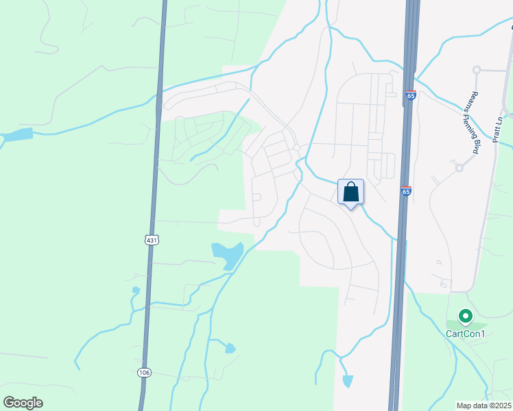 map of restaurants, bars, coffee shops, grocery stores, and more near 202 Cooper Ledge Circle in Franklin