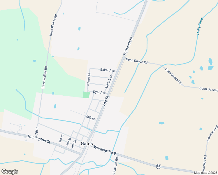 map of restaurants, bars, coffee shops, grocery stores, and more near 72 Riddick Street in Gates