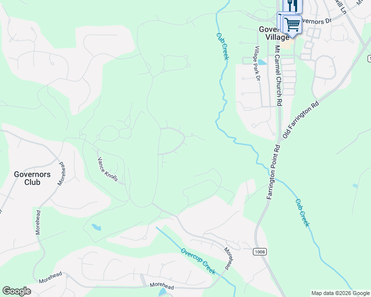 map of restaurants, bars, coffee shops, grocery stores, and more near 74302 Hasell in Chapel Hill