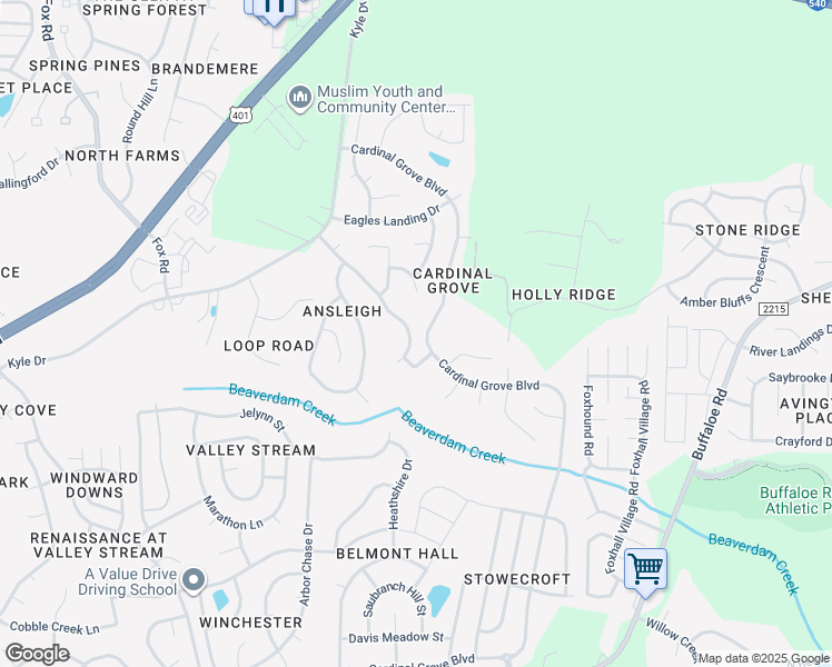 map of restaurants, bars, coffee shops, grocery stores, and more near 5320 Marthonna Way in Raleigh